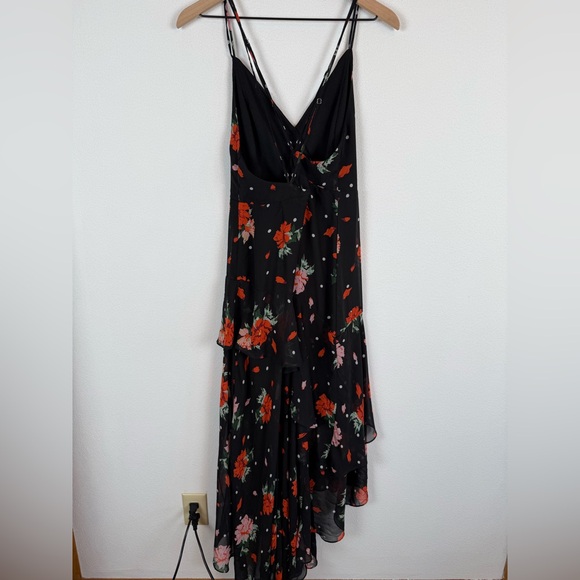 Lulu’s California Sunset Black Floral Print High-Low Dress XL - Picture 7 of 9